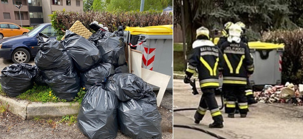 Rifiuti prima ammassati alle case Itea e poi incendiati